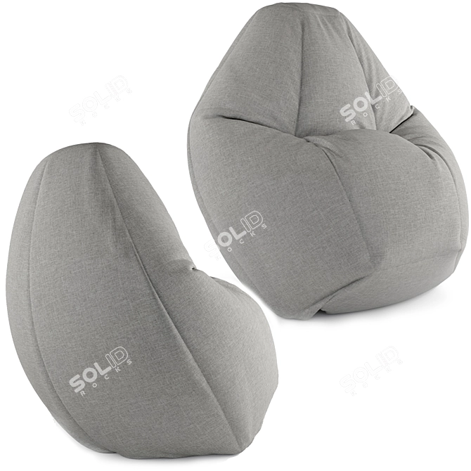 Ultimate Comfort Bean Bag - Pear Shape 3D model image 3