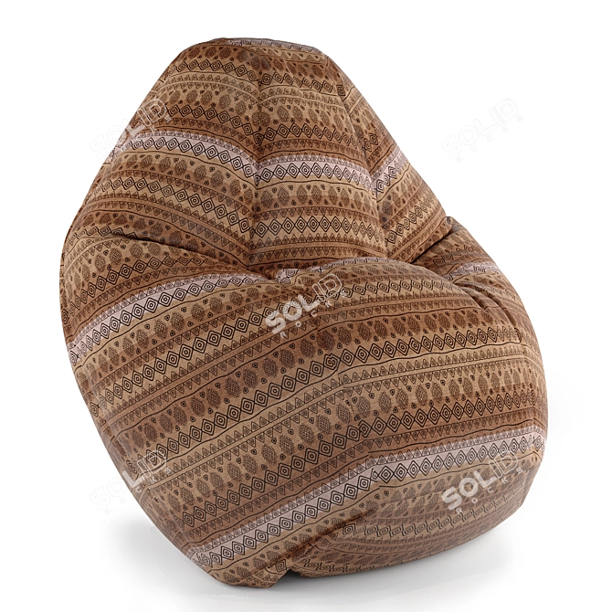 Ultimate Comfort Bean Bag - Pear Shape 3D model image 6