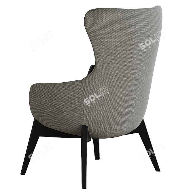 Elegant Nicoline Italia Iseo Armchair 3D model image 3