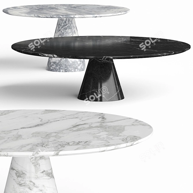 Sleek Wood Coffee Tables 3D model image 1