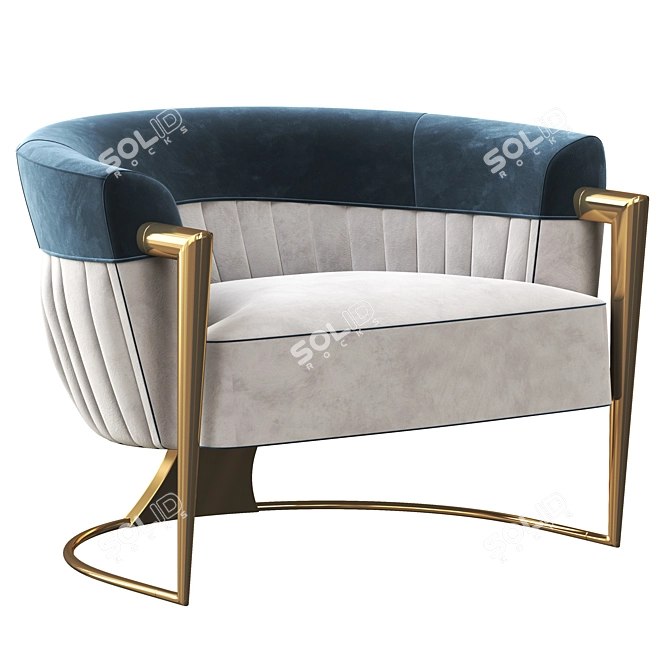 Elegant Visionnaire Armchair 3D model image 1