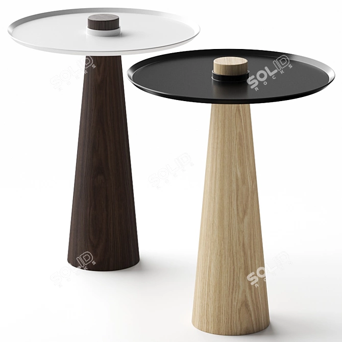 Wagner Side Tables: Stylish and Versatile 3D model image 1