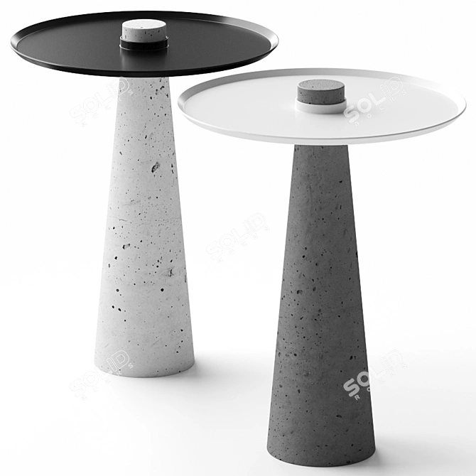 Wagner Side Tables: Stylish and Versatile 3D model image 2