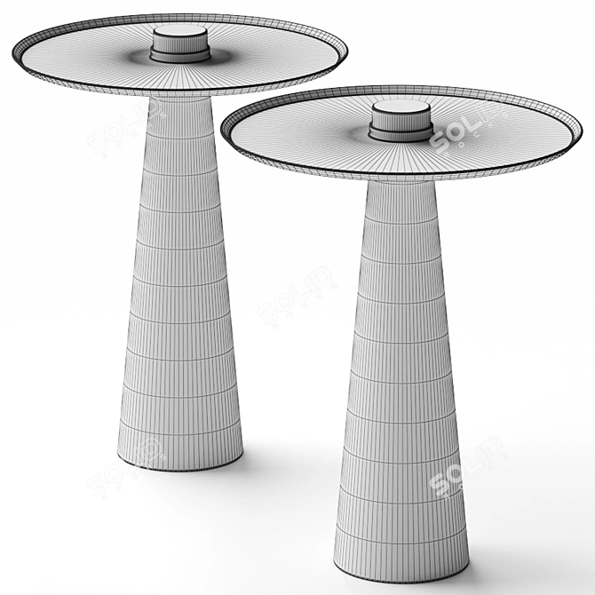 Wagner Side Tables: Stylish and Versatile 3D model image 3