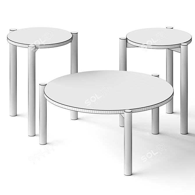 Elegant Lodge Coffee Tables 3D model image 2