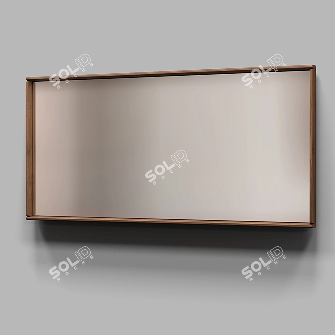 MOD Interiors MENORCA Walnut Veneer Mirror 3D model image 1