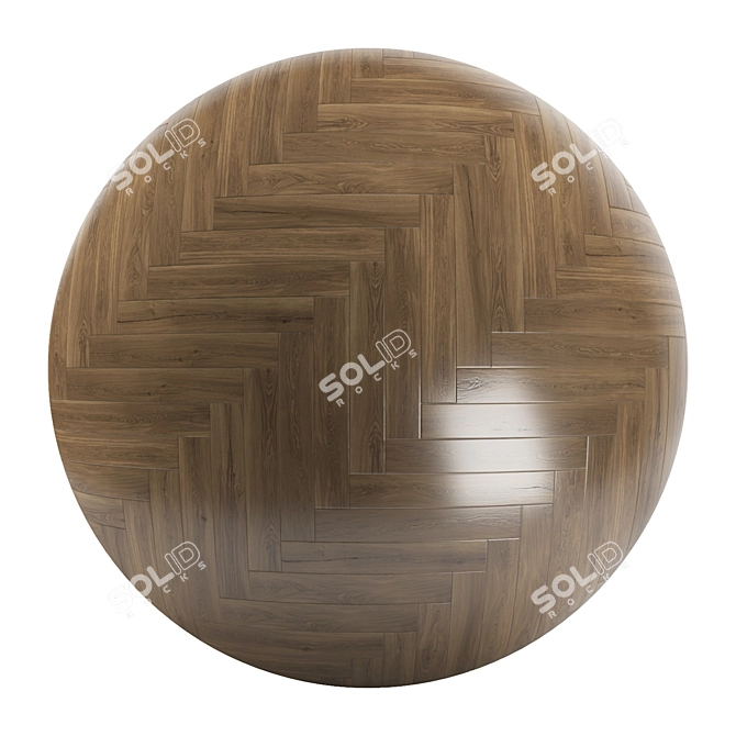 Versatile Parquet Flooring: Standard and Herringbone Patterns | 12 Planks | PBR 4k | Max, FBX, 3D model image 2