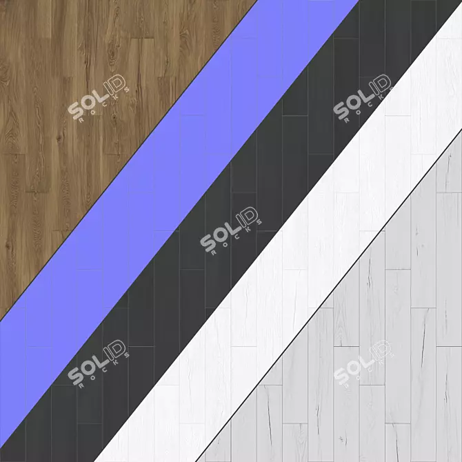 Versatile Parquet Flooring: Standard and Herringbone Patterns | 12 Planks | PBR 4k | Max, FBX, 3D model image 3