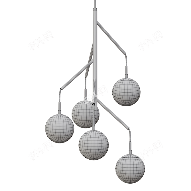 Elegant 2013 Tree Design Lamp 3D model image 2