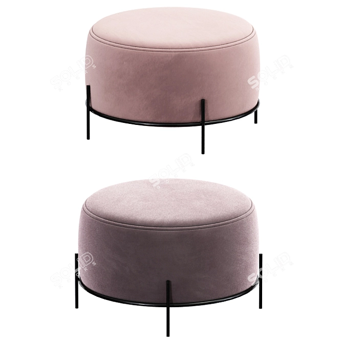 Lifa Ottoman: Stylish Ottoman Footstool 3D model image 2