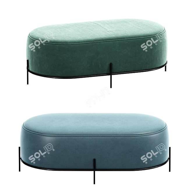 Lifa Ottoman: Stylish Ottoman Footstool 3D model image 3