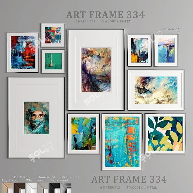 Modern Art Frame Collection 3D model image 1