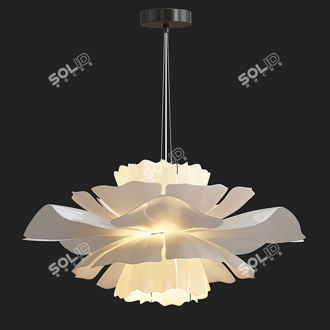 Romantic Blossom Chandelier 3D model image 2