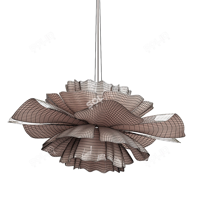 Romantic Blossom Chandelier 3D model image 3