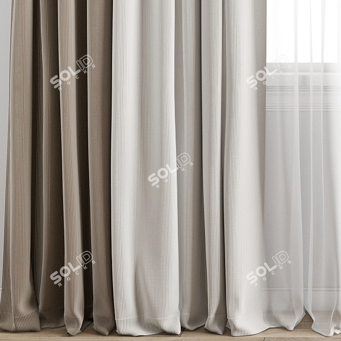 Polygonal Curtain Model 3D model image 2