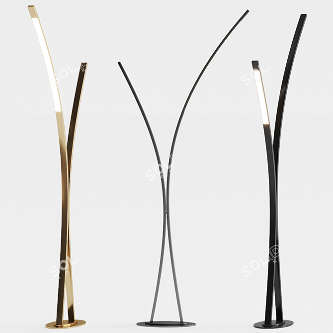 Cattelan Italia Twin Floor Lamp 3D model image 1