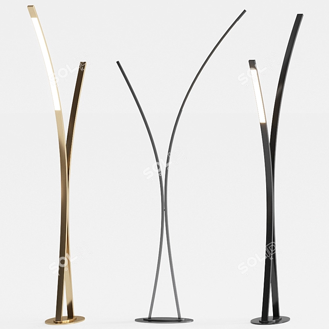 Cattelan Italia Twin Floor Lamp 3D model image 3