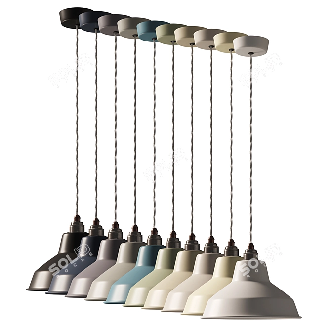 Industrial Chic Pendant Light 3D model image 1