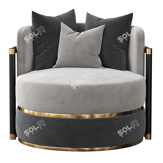 Cosy COMO Armchair: Stylish and Comfortable 3D model image 2