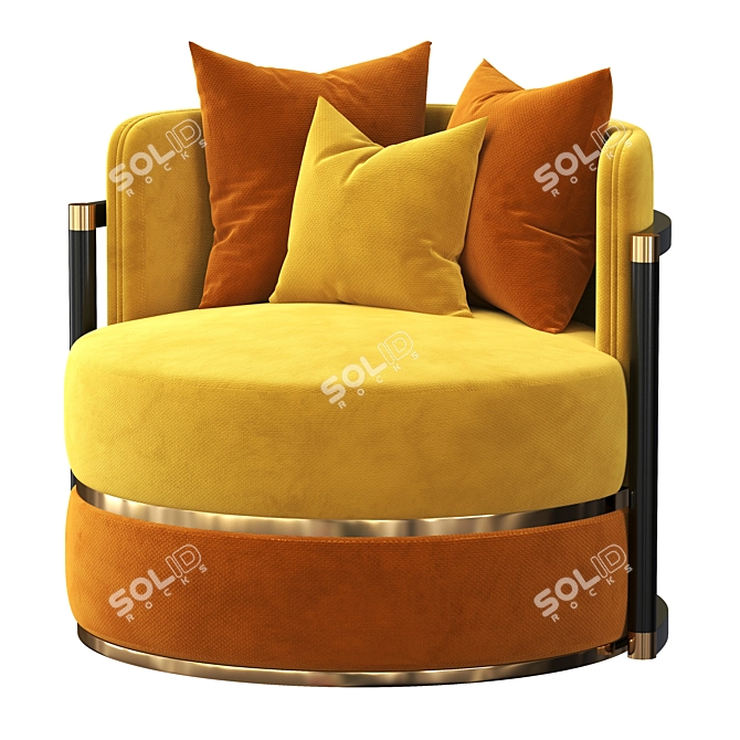 Cosy COMO Armchair: Stylish and Comfortable 3D model image 3