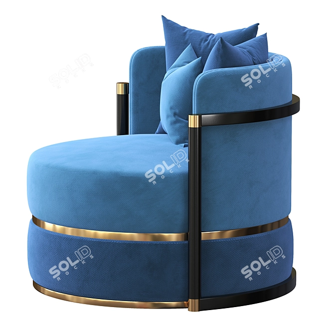 Cosy COMO Armchair: Stylish and Comfortable 3D model image 4
