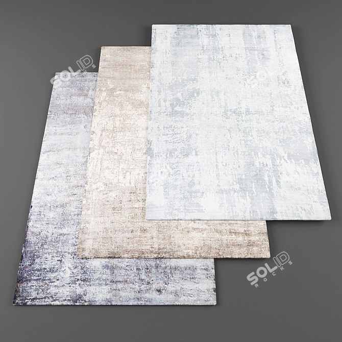 Modern Rugs Set - 6 Pieces 3D model image 1