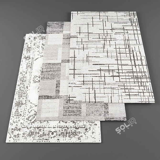 Modern Rugs Collection: High-Res Textured Bundle 3D model image 1