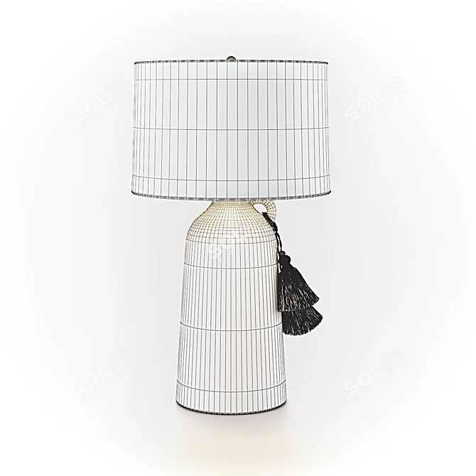 Terrazzo Bliss: Handcrafted Table Lamp 3D model image 2