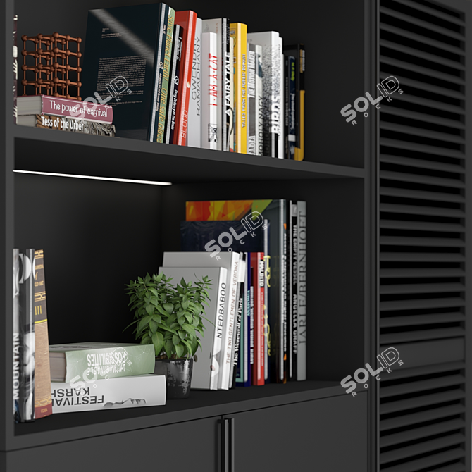 Versatile Modular Cabinet: High-Quality Shelves & Stunning Renders 3D model image 2