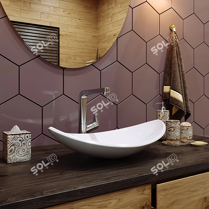 Graceful Petal-shaped Sink - Grazia 3D model image 2