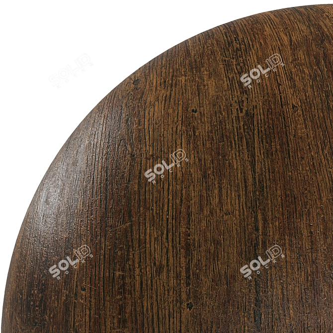 Aged Oak Wood Texture 3D model image 4