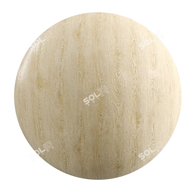 Golden Beige Oak: PBR Material 3D model image 1