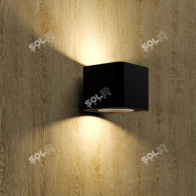 Golden Beige Oak: PBR Material 3D model image 2