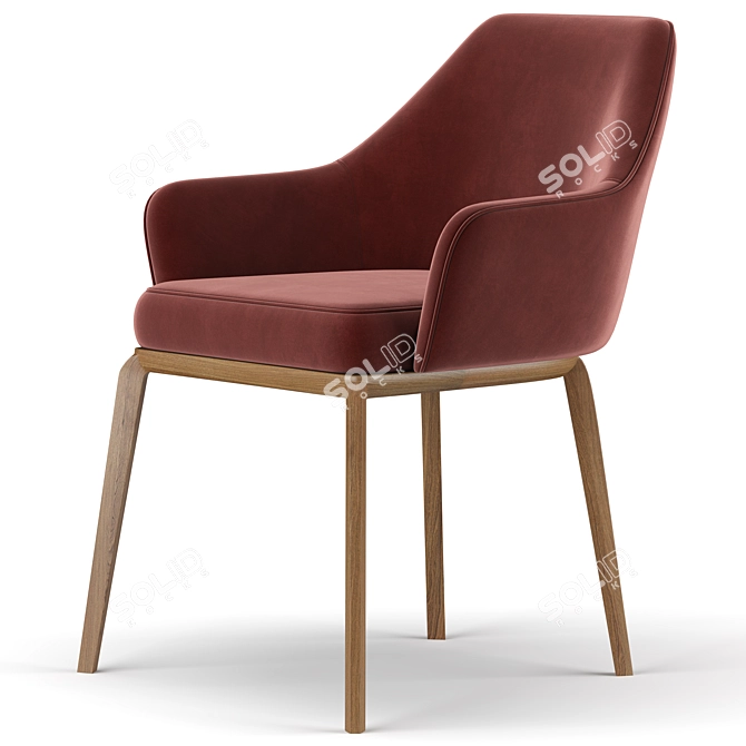 Elegant 1743 Chair: Tecni Nova's Masterpiece 3D model image 4