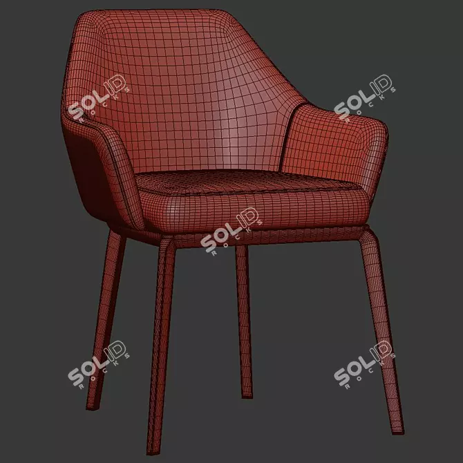 Elegant 1743 Chair: Tecni Nova's Masterpiece 3D model image 5