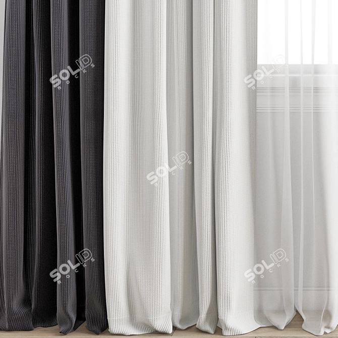 Polygonal Curtain Model 3D model image 2