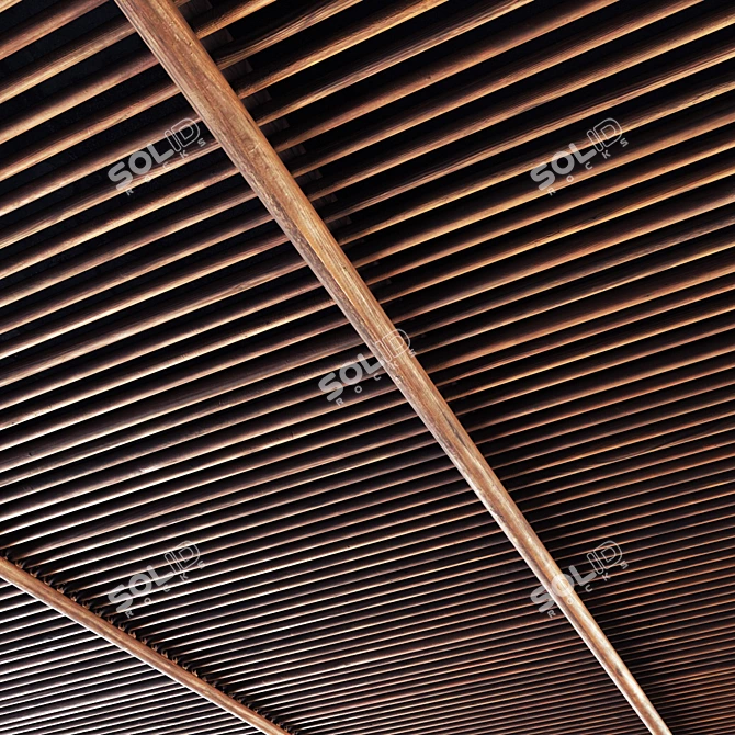 3D Max Ceiling Branch - Smooth Geometry & High Resolution Texture 3D model image 3