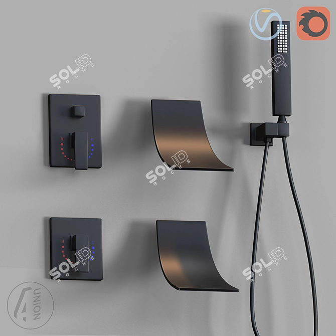 Sophistic Shower System with Microfaset GTR 3D model image 2