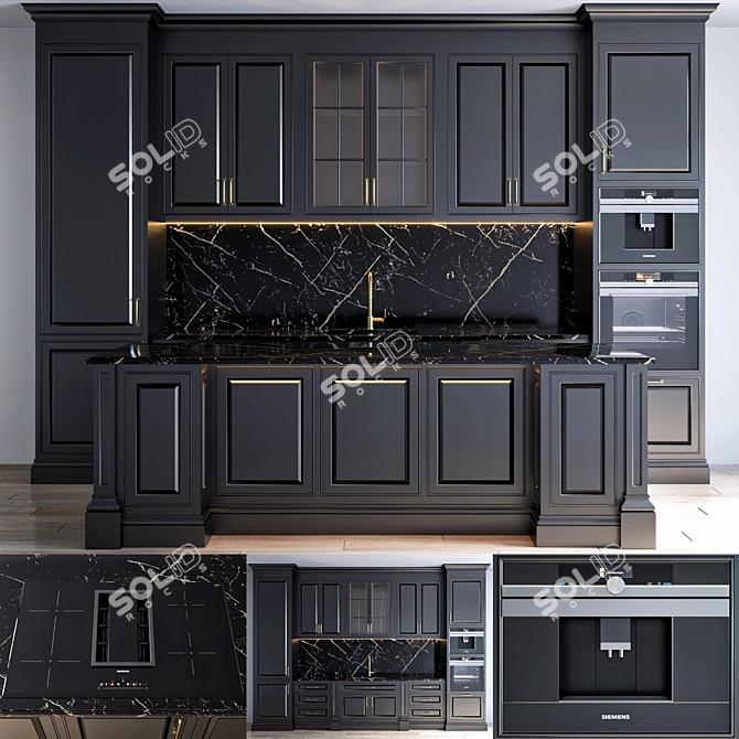 Siemens-Brizo Kitchen Unit 3D model image 1