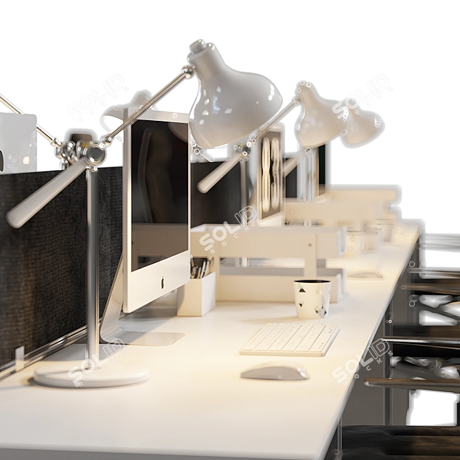 Sleek Office Set: High Detail & Optimized 3D model image 6