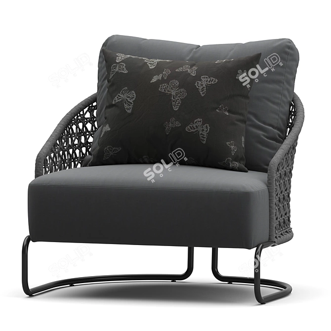 Positano Outdoor Lounge Chair 3D model image 2