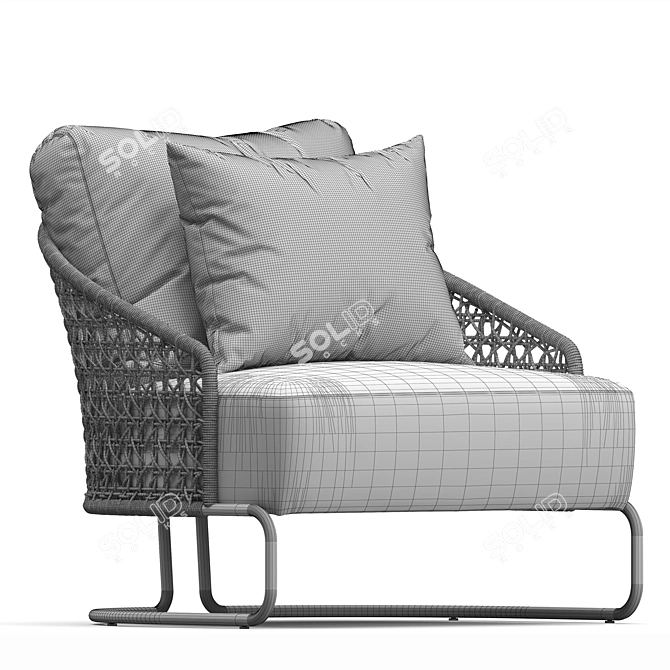 Positano Outdoor Lounge Chair 3D model image 6