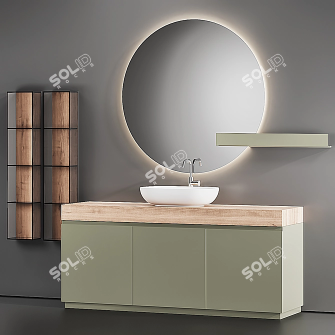 Edone: Modern and Sleek GIUNONE GIU 9005 Vanity 3D model image 2