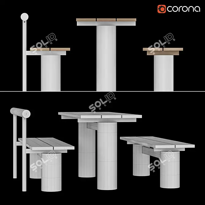 Versatile Plinth Outdoor Kit 3D model image 4