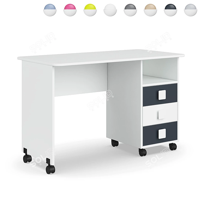 Legenda White L-03 Table 3D model image 1