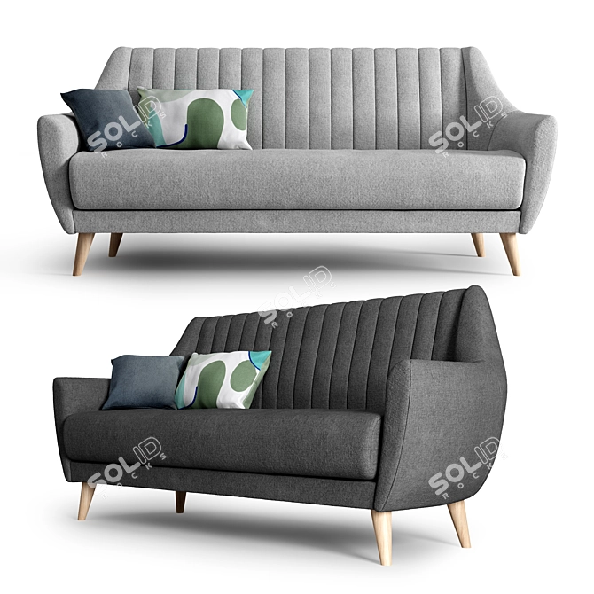 La Forma: Off Soft Sofa 3D model image 1