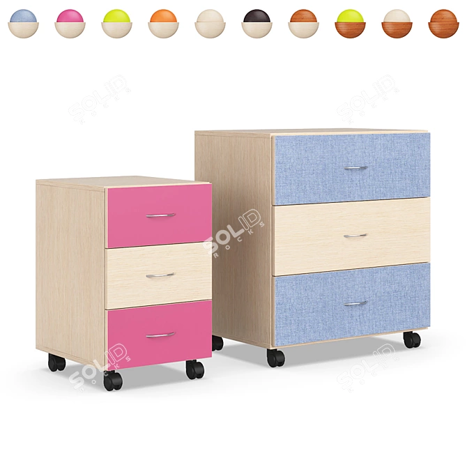 Elegant Legenda Sideboard and Chest - TB01 + KD01 3D model image 1