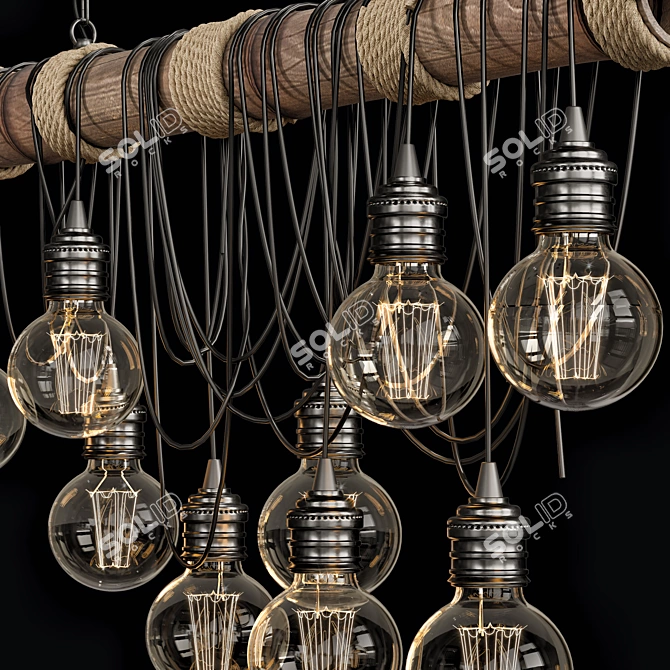 Title: Elegant Pendant Light Fixture 3D model image 3