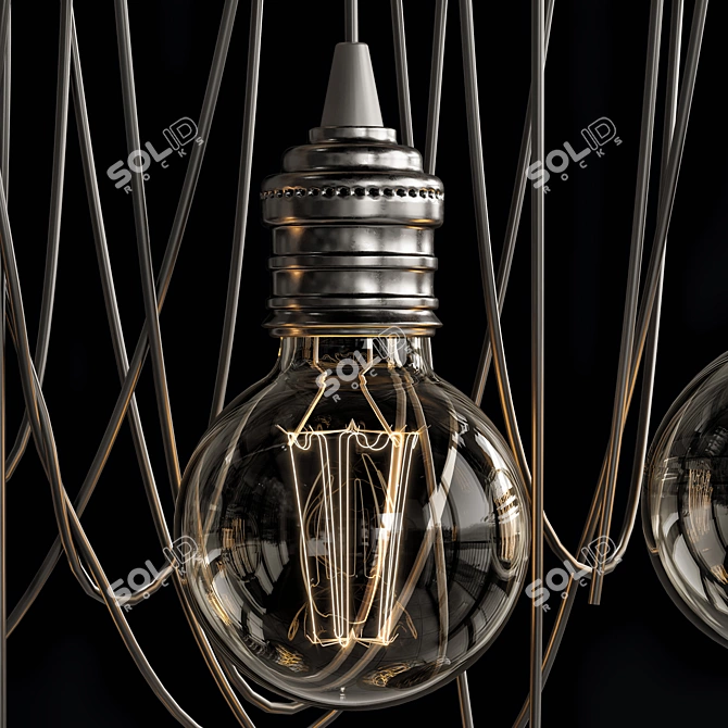 Title: Elegant Pendant Light Fixture 3D model image 4