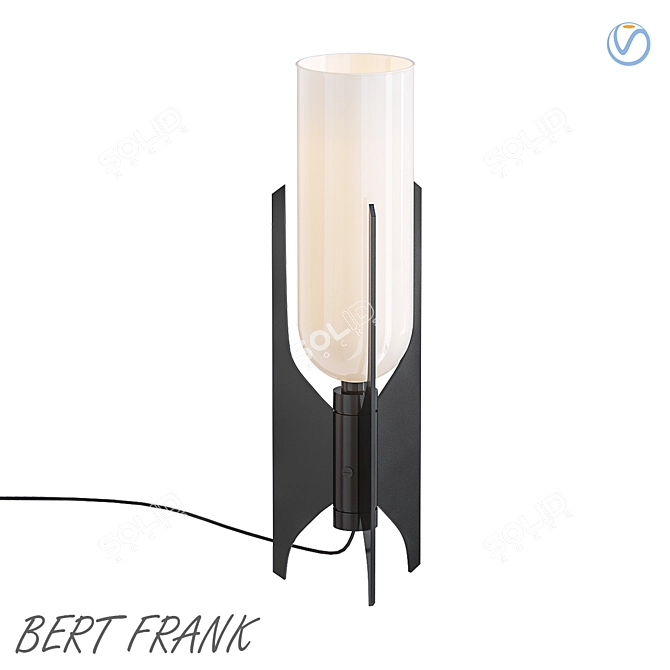 Sleek Bronze Lamp by Bert Frank 3D model image 1